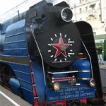 Une locomotive à vapeur du Golden Eagle Transsibérien...